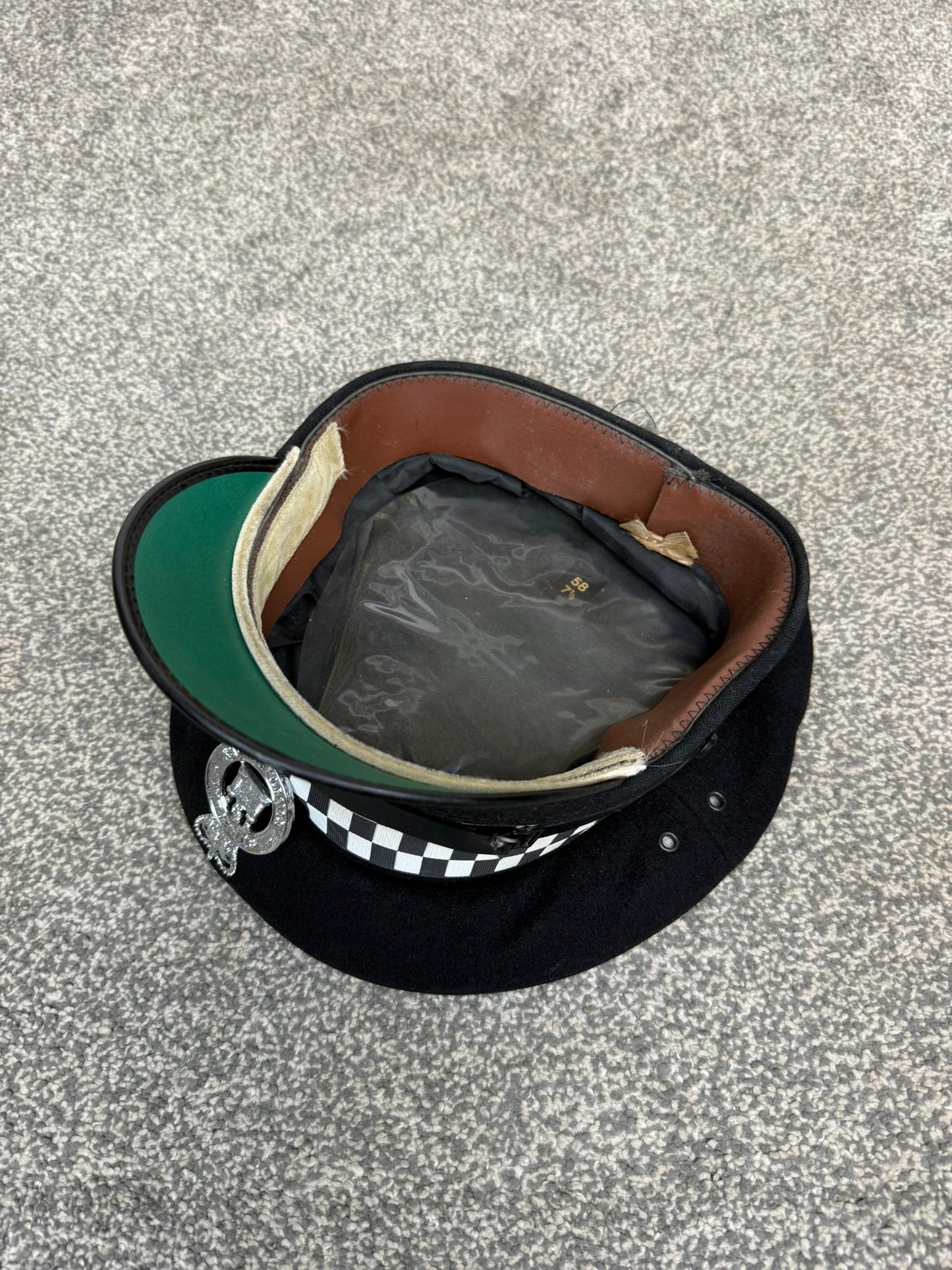 Ex Suffolk Constabulary Police Peak Cap 58cm Obsolete Collector