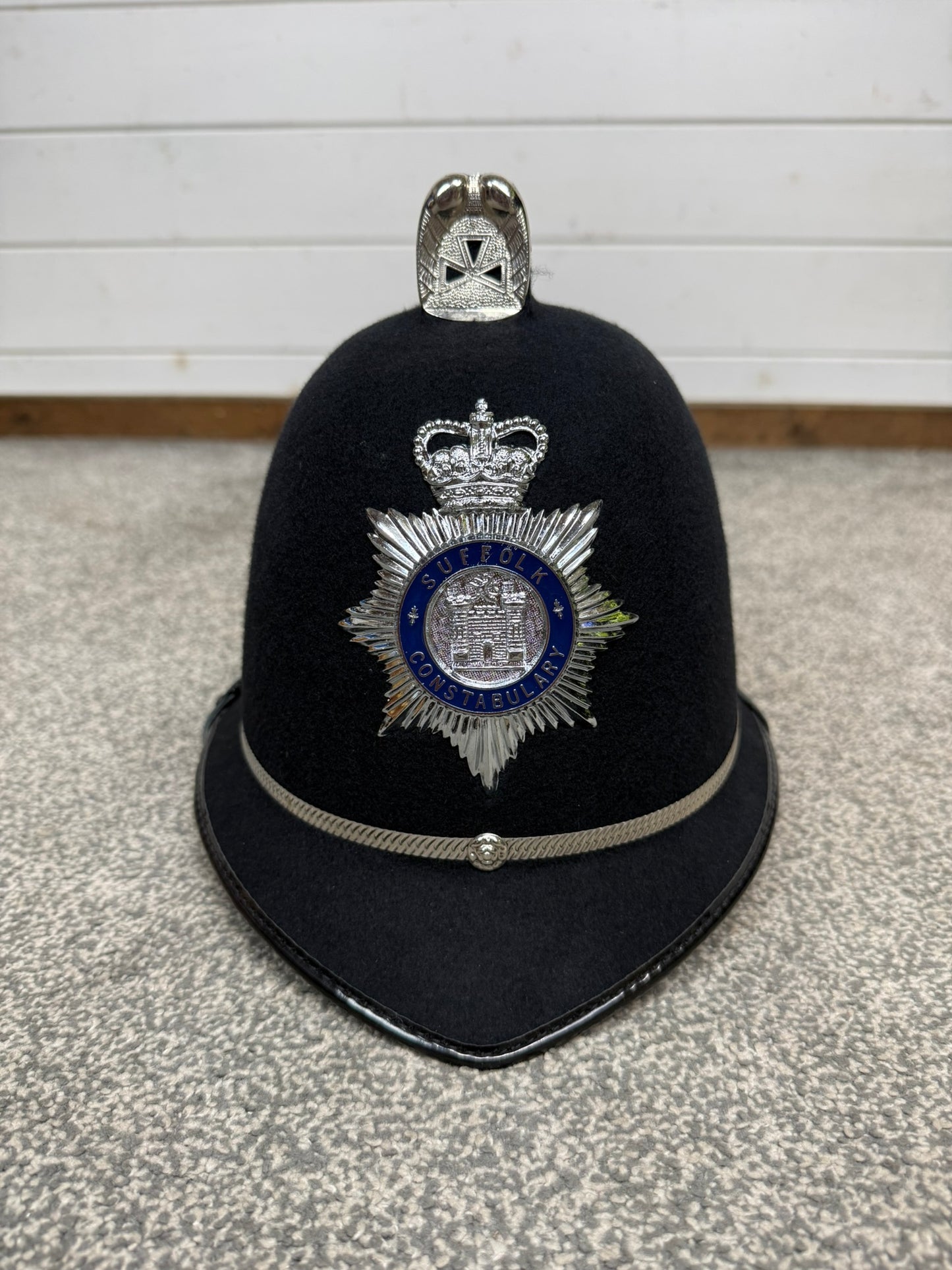 Ex Suffolk Police Coxcomb Bobby Helmet 58cm Collector Display Film / TV