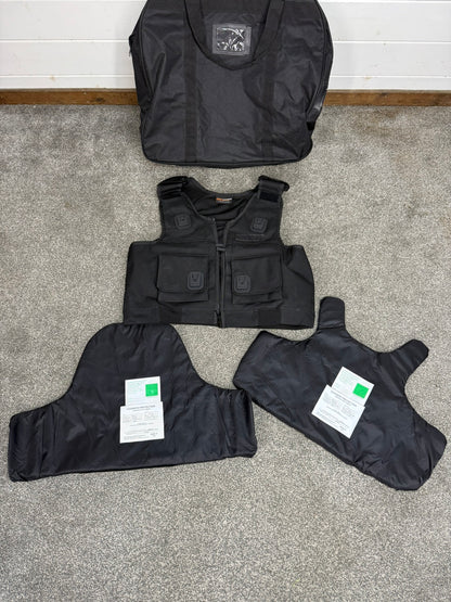 Ex Police Cooneen Body Armour Vest & Bag XLRG - VGC Anti Stab & Ballistic HG1A & KR1
