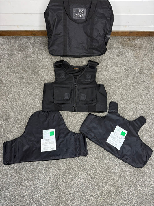 Ex Police Cooneen Body Armour Vest & Bag XLRG - VGC Anti Stab & Ballistic HG1A & KR1