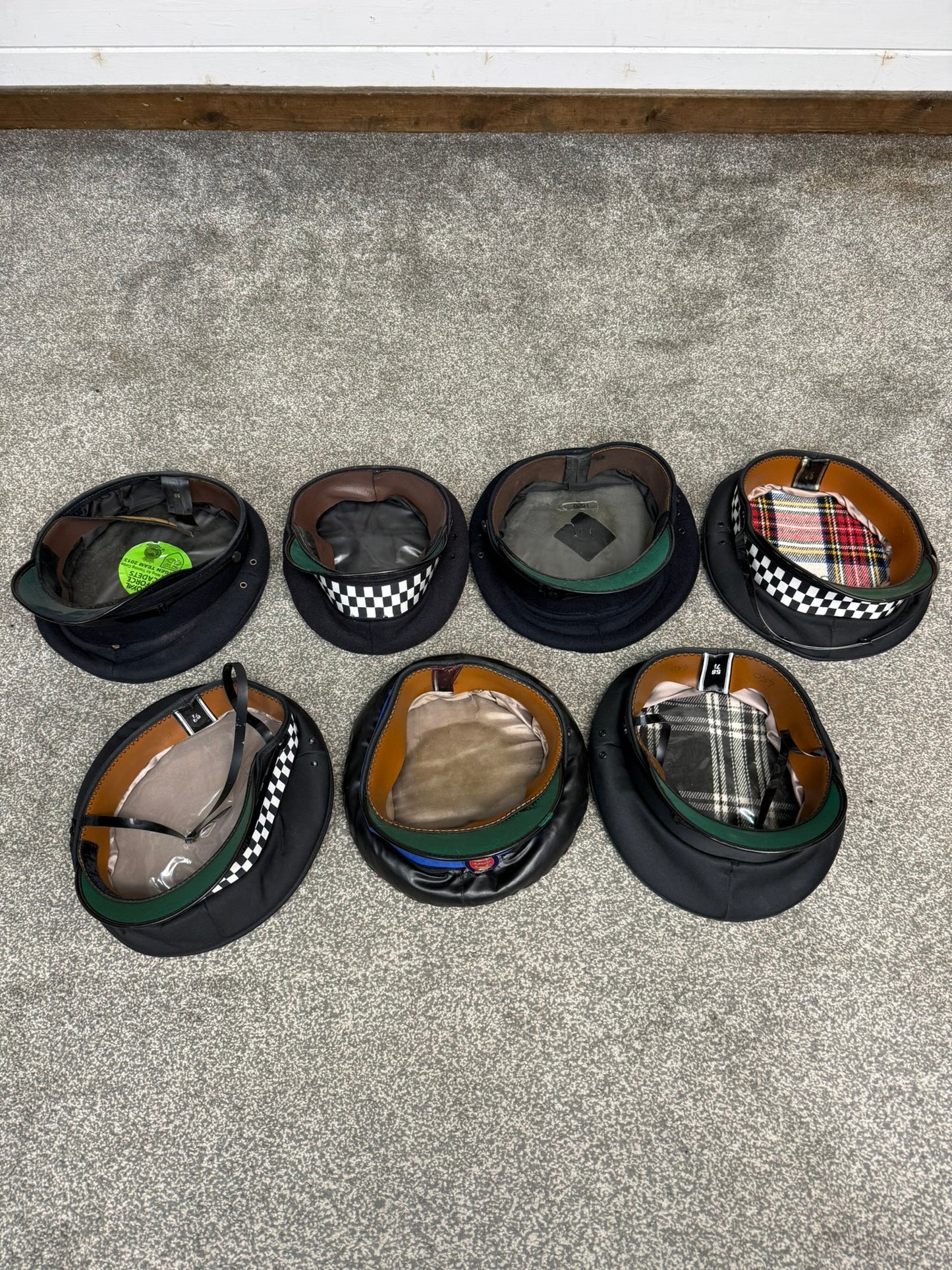Ex Police Peak Cap Hat Job Lot x7 Theatre Headwear Uniform Film Prop Lot
