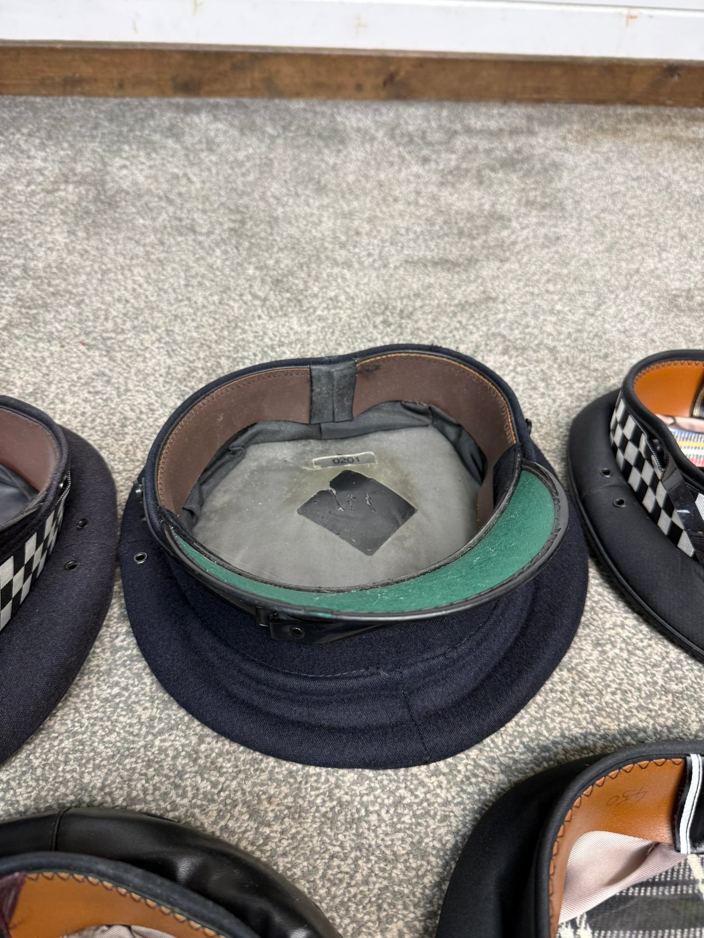 Ex Police Peak Cap Hat Job Lot x7 Theatre Headwear Uniform Film Prop Lot