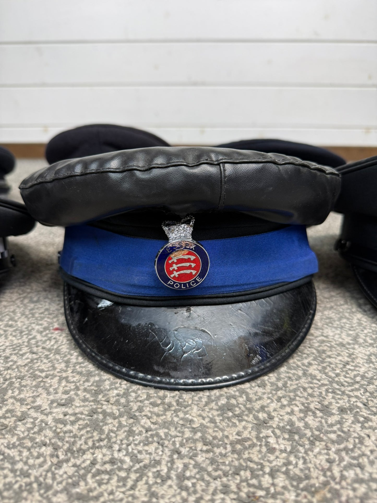 Ex Police Peak Cap Hat Job Lot x7 Theatre Headwear Uniform Film Prop Lot