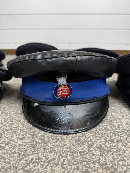 Ex Police Peak Cap Hat Job Lot x7 Theatre Headwear Uniform Film Prop Lot