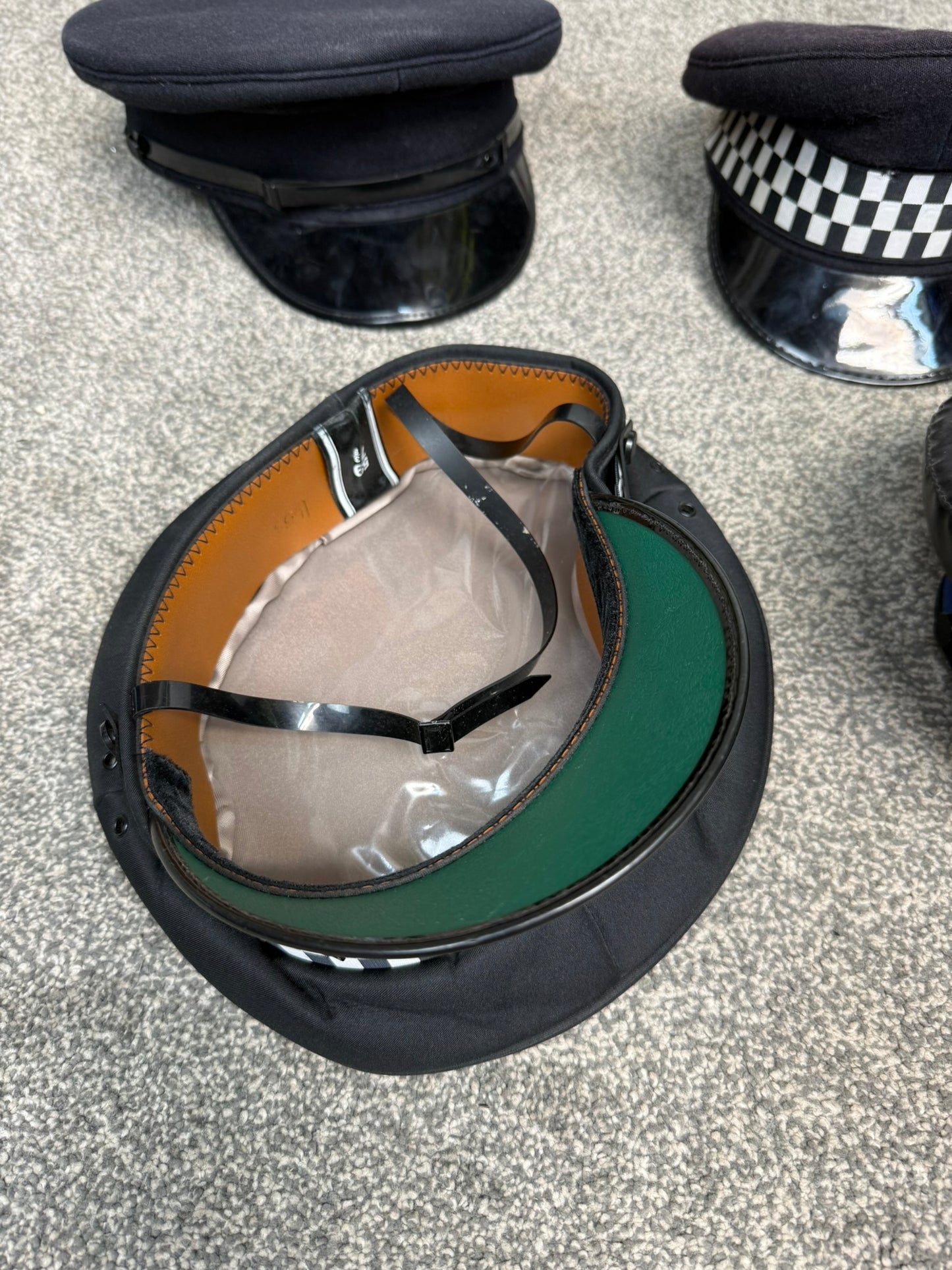 Ex Police Peak Cap Hat Job Lot x7 Theatre Headwear Uniform Film Prop Lot