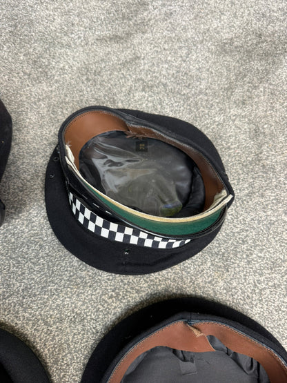 Ex Police Peak Cap Hat Bobby Helmet Job Lot x7 Theatre Headwear Uniform Film Prop Lot