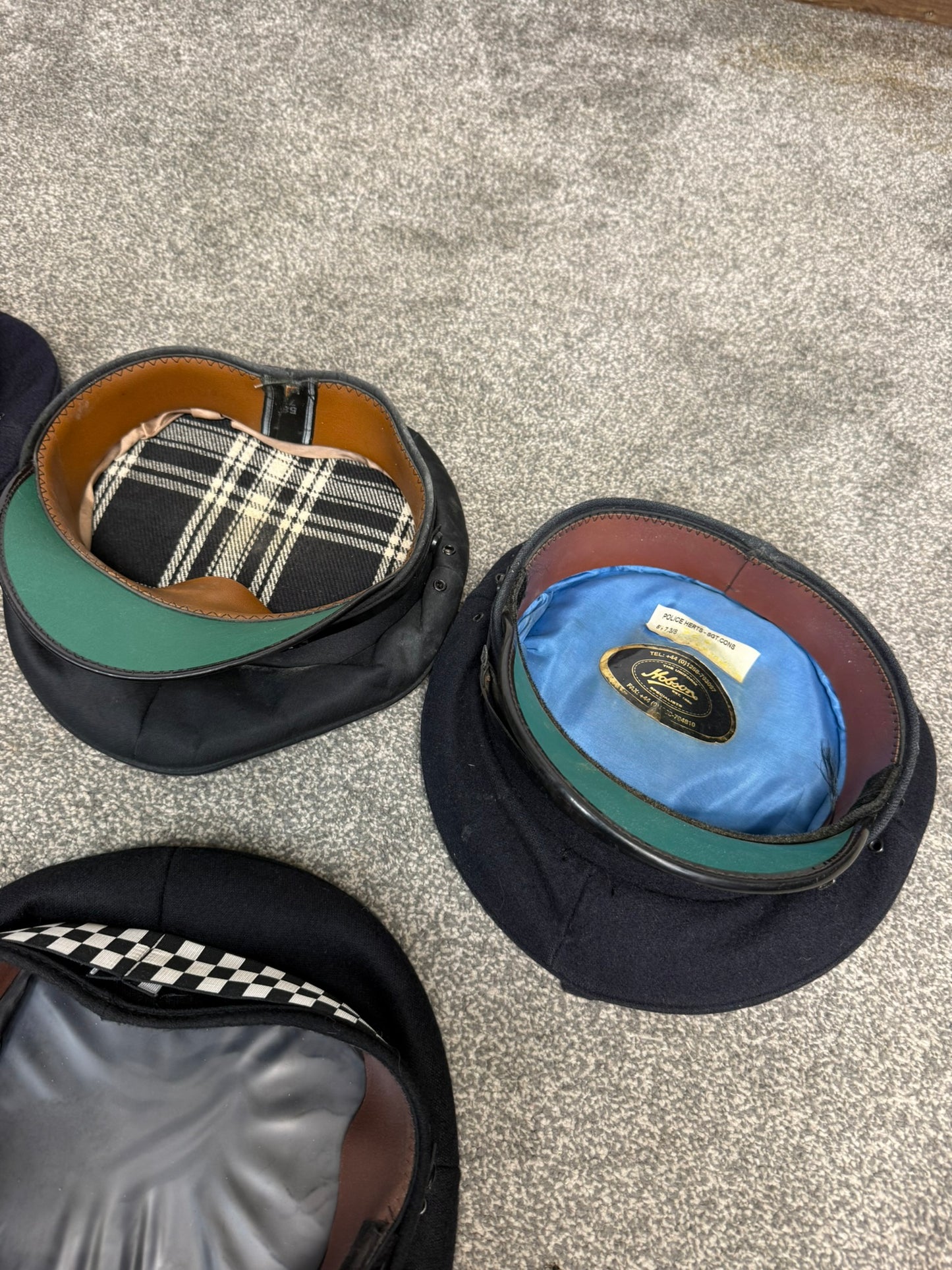 Ex Police Peak Cap Hat Job Lot x7 Theatre Headwear Uniform Film Prop Lot