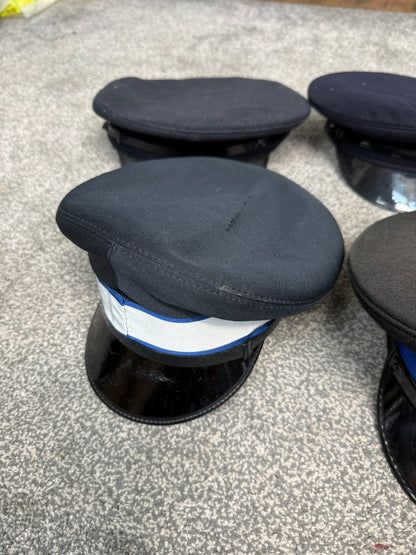 Ex Police Peak Cap Hat Job Lot x7 Theatre Headwear Uniform Film Prop Lot
