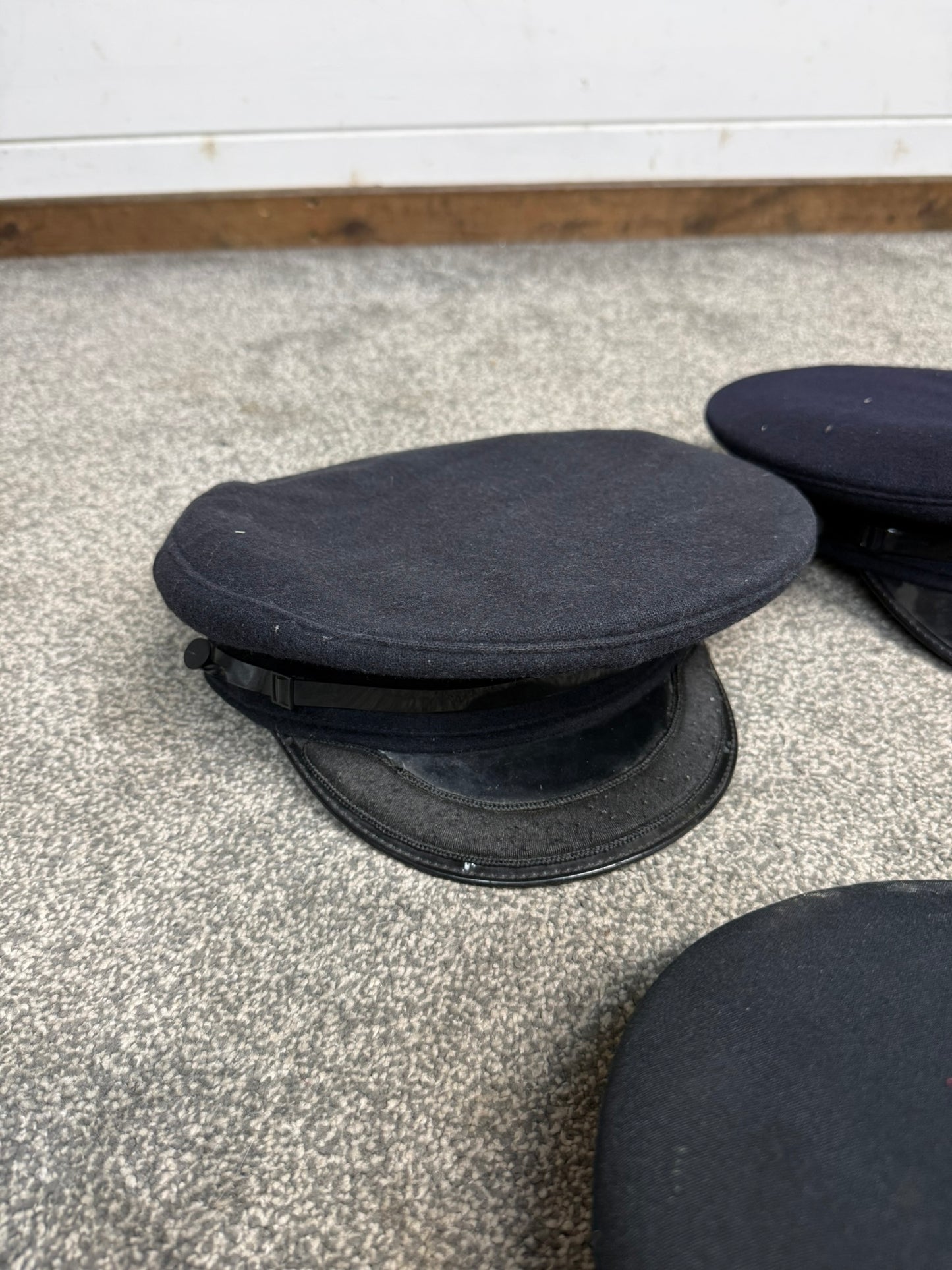 Ex Police Peak Cap Hat Job Lot x7 Theatre Headwear Uniform Film Prop Lot