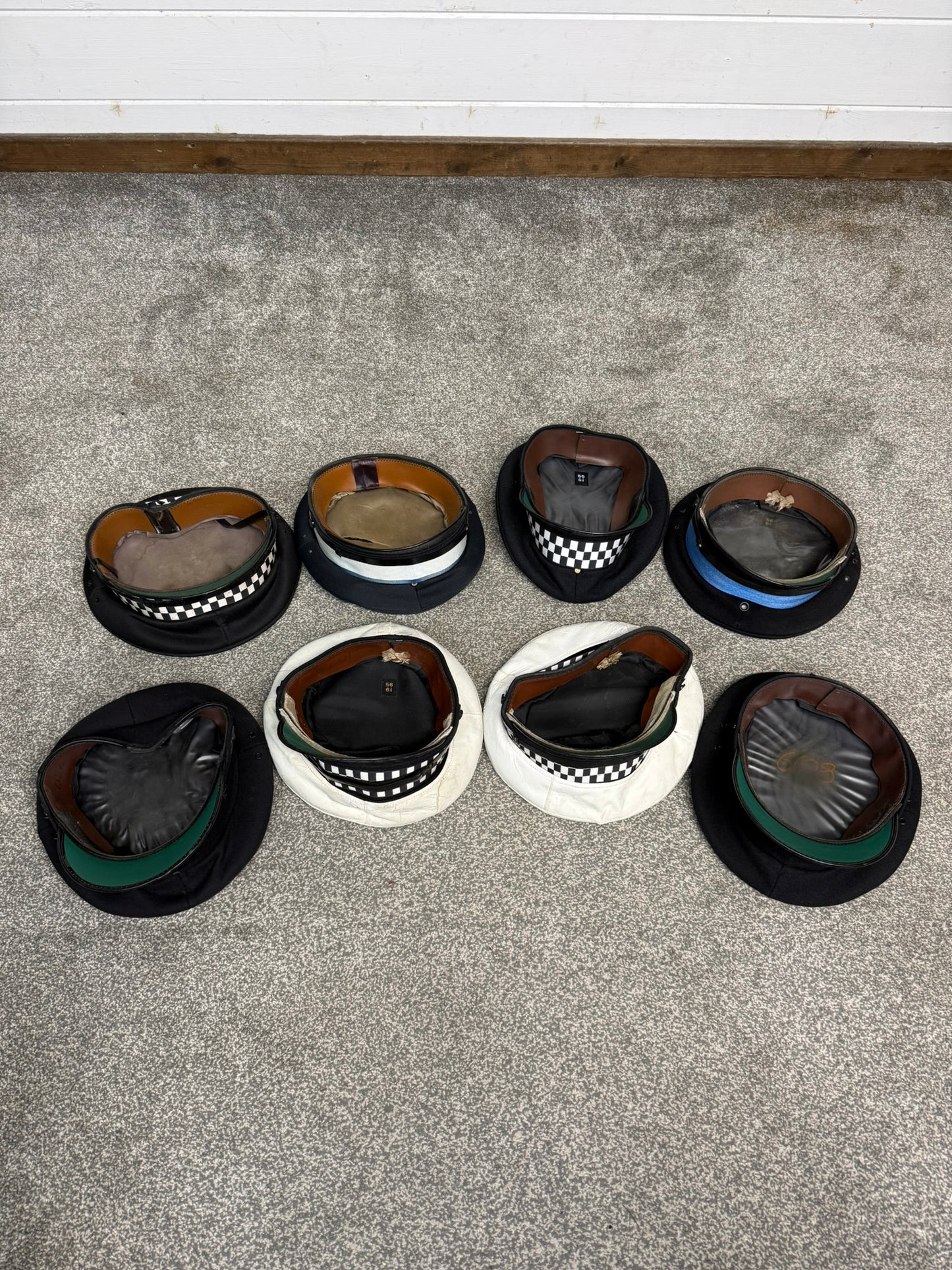 Ex Police Peak Cap Hat Job Lot x8 Theatre Headwear Uniform Film Prop Lot