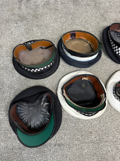 Ex Police Peak Cap Hat Job Lot x8 Theatre Headwear Uniform Film Prop Lot