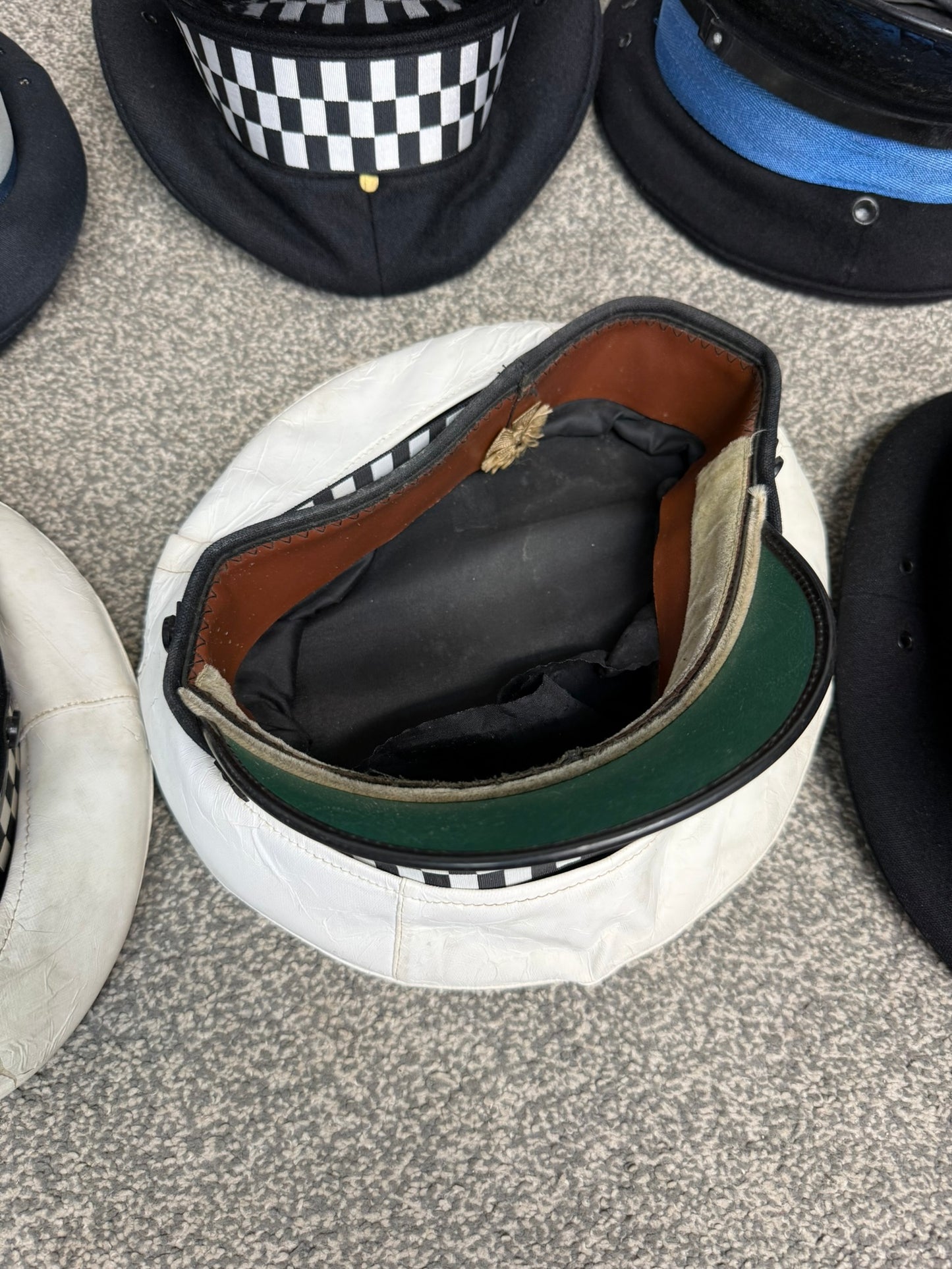 Ex Police Peak Cap Hat Job Lot x8 Theatre Headwear Uniform Film Prop Lot