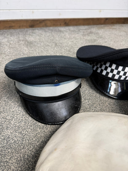 Ex Police Peak Cap Hat Job Lot x8 Theatre Headwear Uniform Film Prop Lot
