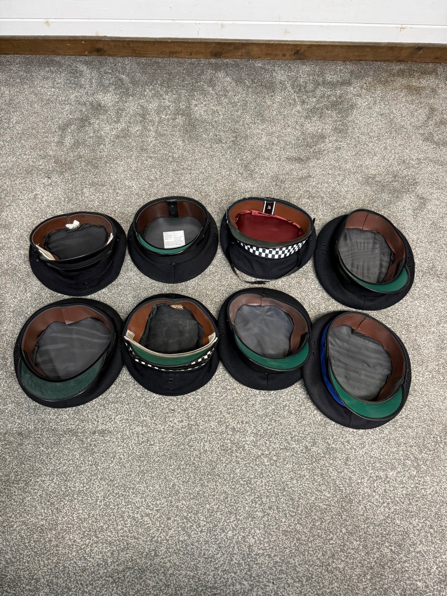 Ex Police Peak Cap Hat Job Lot x8 Theatre Headwear Uniform Film Prop Lot
