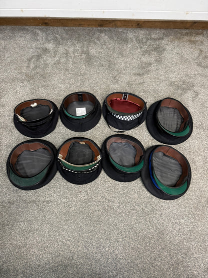Ex Police Peak Cap Hat Job Lot x8 Theatre Headwear Uniform Film Prop Lot