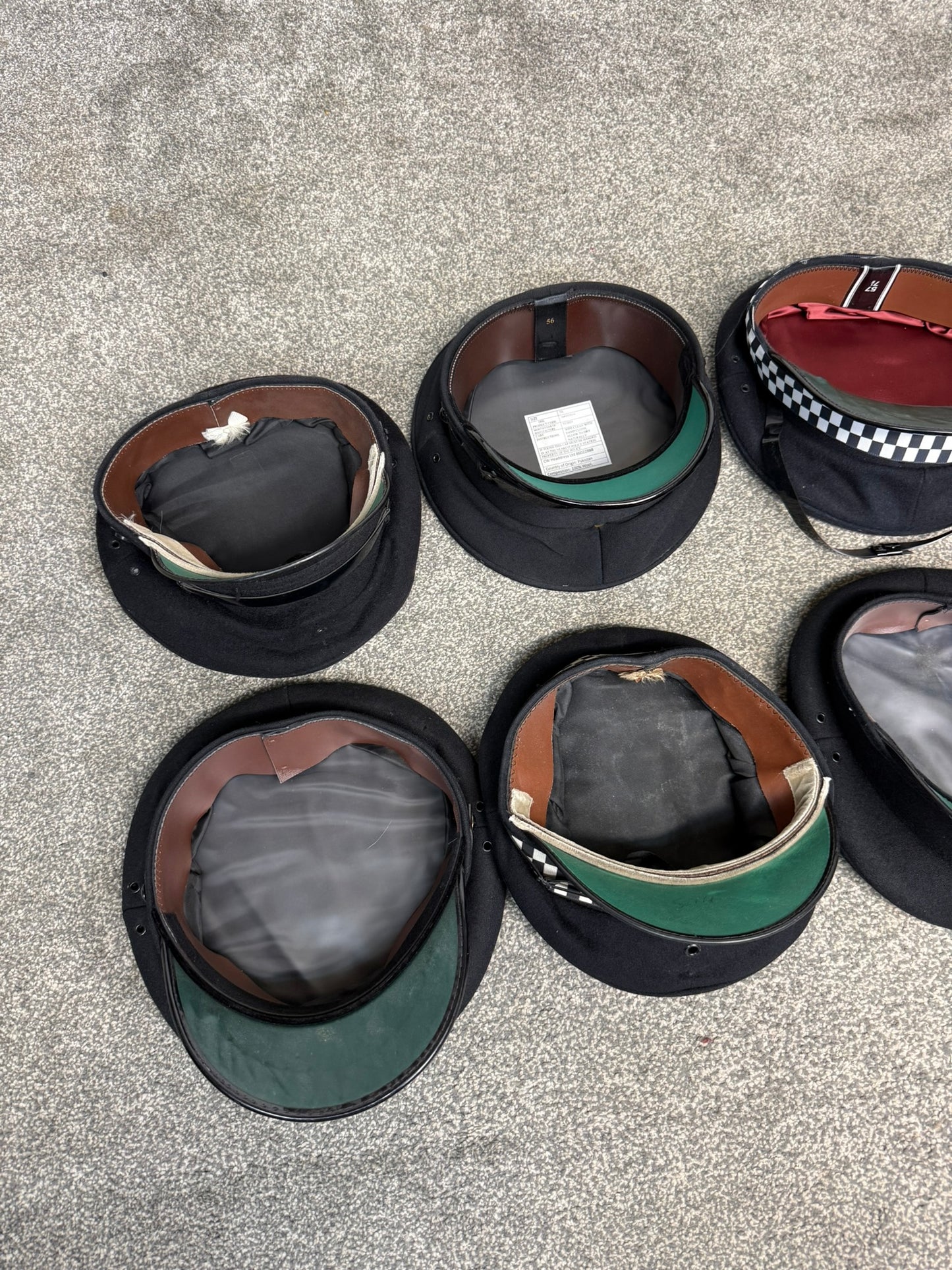 Ex Police Peak Cap Hat Job Lot x8 Theatre Headwear Uniform Film Prop Lot
