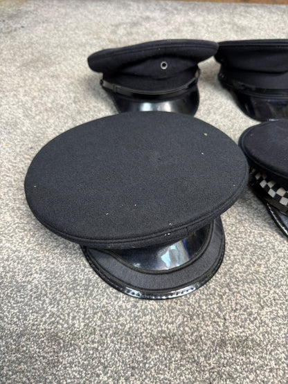 Ex Police Peak Cap Hat Job Lot x8 Theatre Headwear Uniform Film Prop Lot