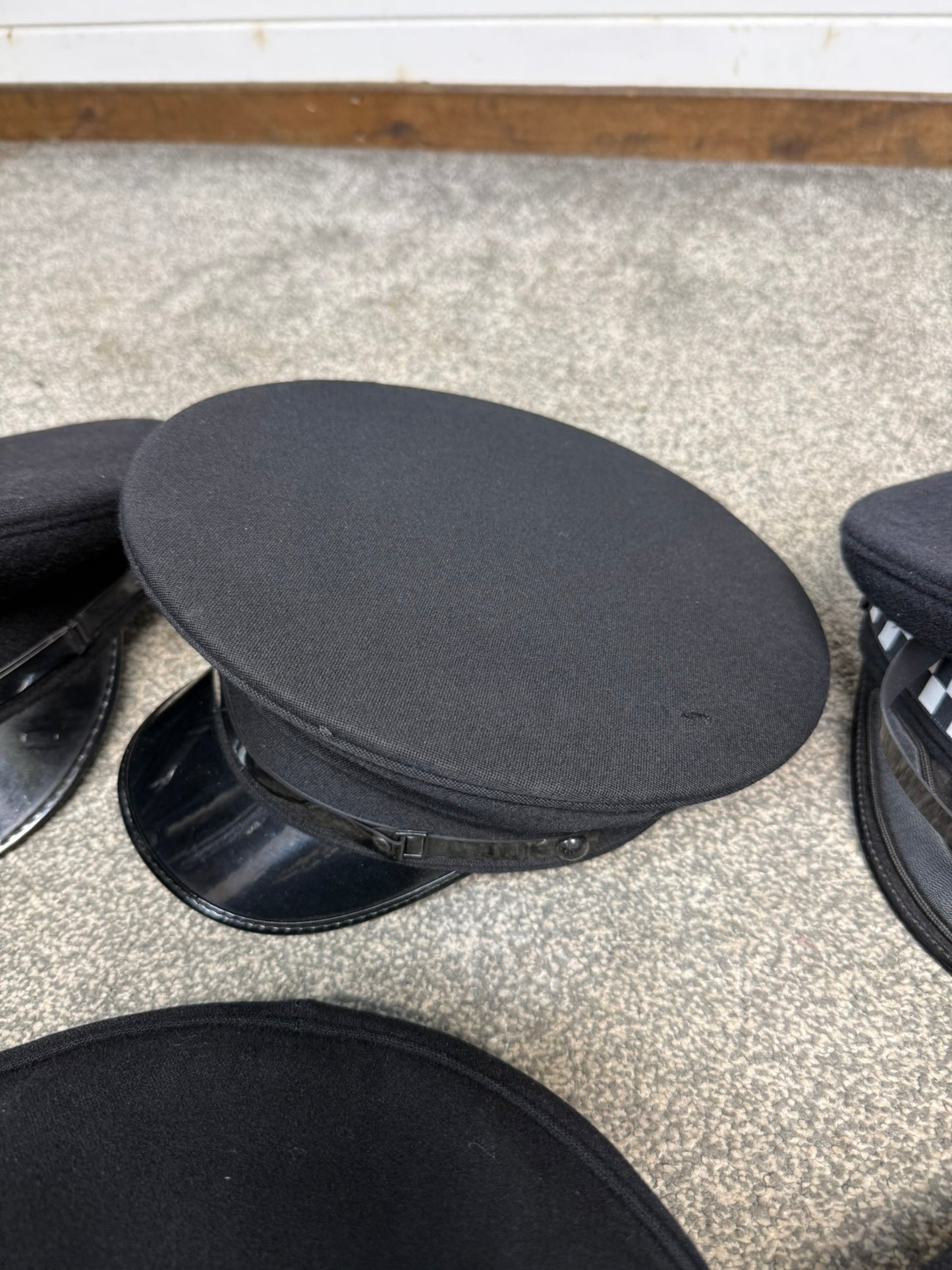 Ex Police Peak Cap Hat Job Lot x8 Theatre Headwear Uniform Film Prop Lot