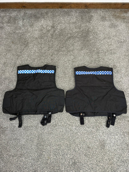 2x Ex Police Mehler Body Armour COVERS Small Female Black Vest Security Film Uniform