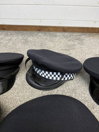 Ex Police Peak Cap Hat Job Lot x8 Theatre Headwear Uniform Film Prop Lot