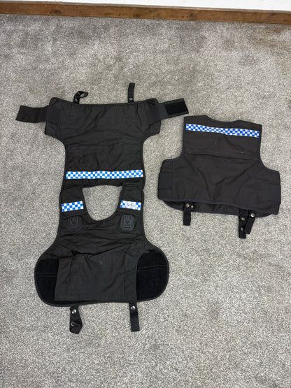 2x Ex Police Mehler Body Armour COVERS Small Female Black Vest Security Film Uniform