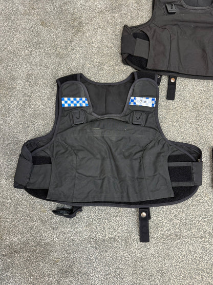 3x Ex Police Mehler Body Armour COVERS Female Black Vest L-XL Security Film Uniform