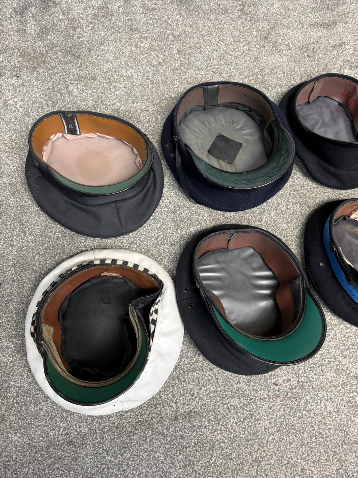 Ex Police Peak Cap Hat Job Lot x8 Theatre Headwear Uniform Film Prop Lot