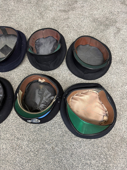 Ex Police Peak Cap Hat Job Lot x8 Theatre Headwear Uniform Film Prop Lot