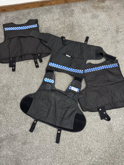 3x Ex Police Mehler Body Armour COVERS Female Black Vest L-XL Security Film Uniform
