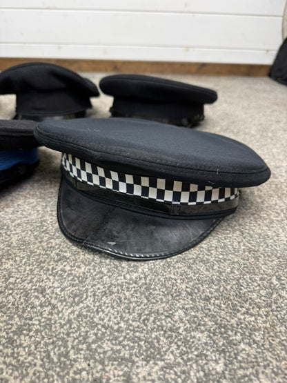 Ex Police Peak Cap Hat Job Lot x8 Theatre Headwear Uniform Film Prop Lot