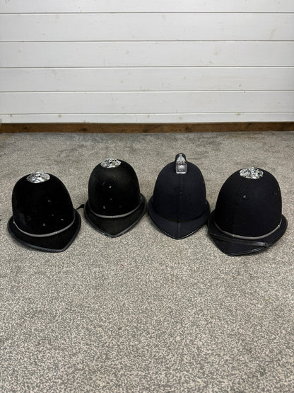 Ex Police Bobby Helmet Custodian Helmet Job Lot x4 Film Display Theatre