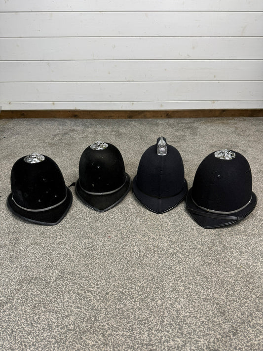 Ex Police Bobby Helmet Custodian Helmet Job Lot x4 Film Display Theatre