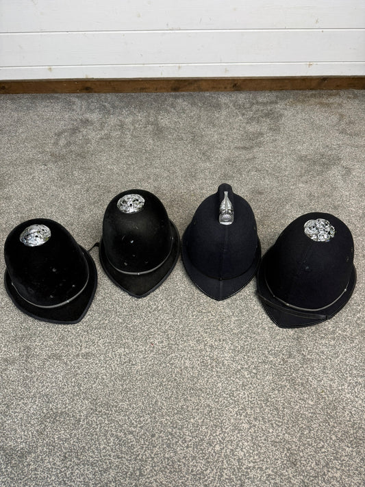 Ex Police Bobby Helmet Custodian Helmet Job Lot x4 Film Display Theatre