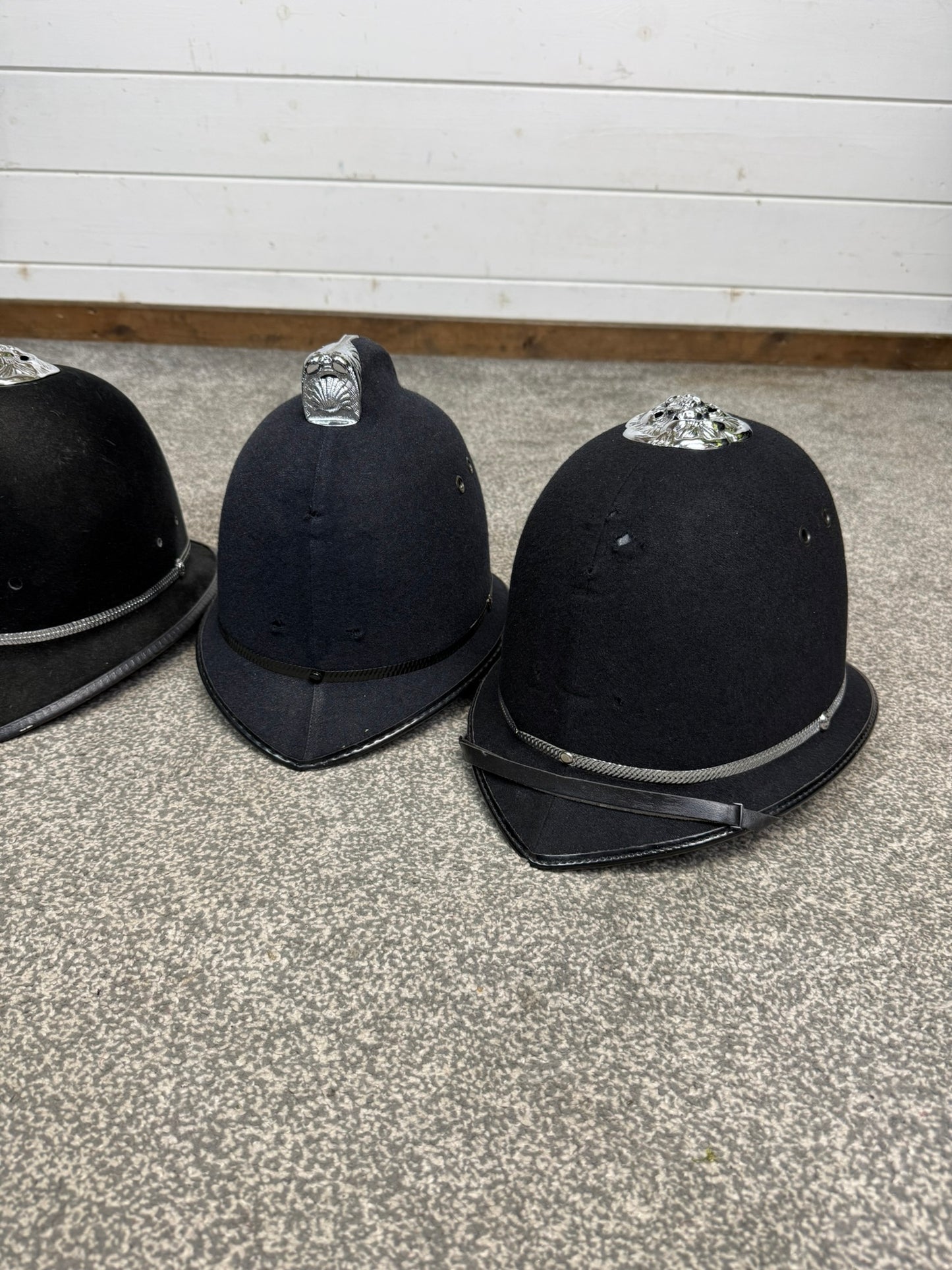 Ex Police Bobby Helmet Custodian Helmet Job Lot x4 Film Display Theatre