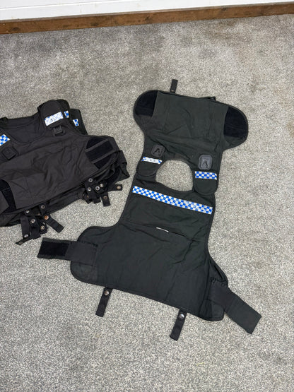5x Ex Police Mehler Body Armour COVERS Female Black Vest Med-Lrg Security Film Uniform