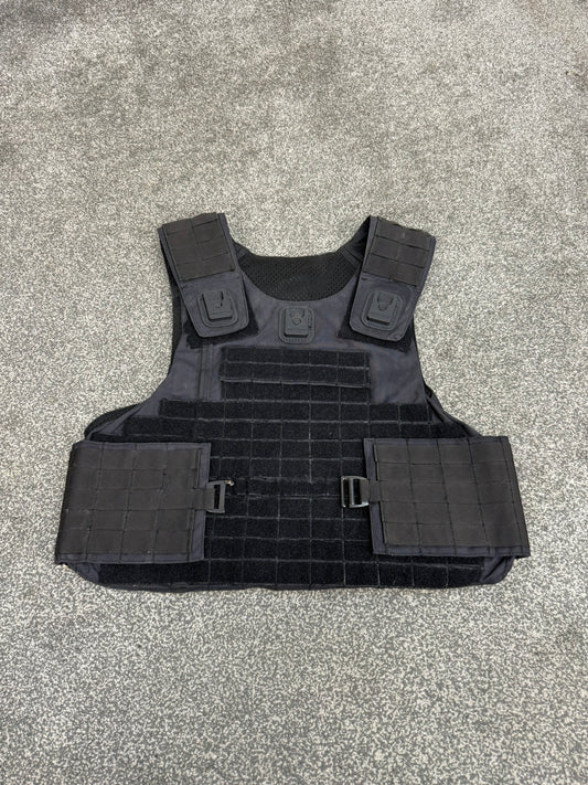 Ex Police Mehler MOLLE Body Armour Stab Vest Cover Black Security Airsoft
