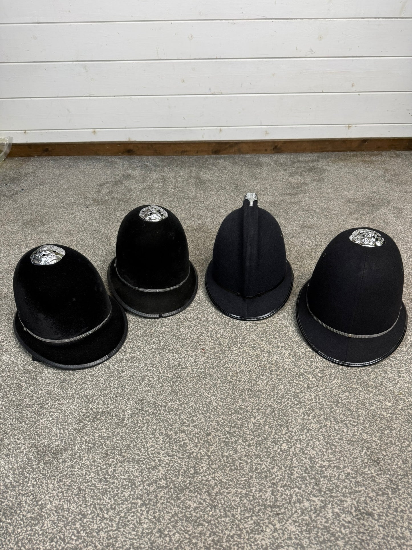 Ex Police Bobby Helmet Custodian Helmet Job Lot x4 Film Display Theatre