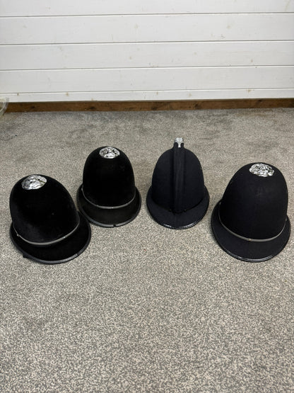 Ex Police Bobby Helmet Custodian Helmet Job Lot x4 Film Display Theatre
