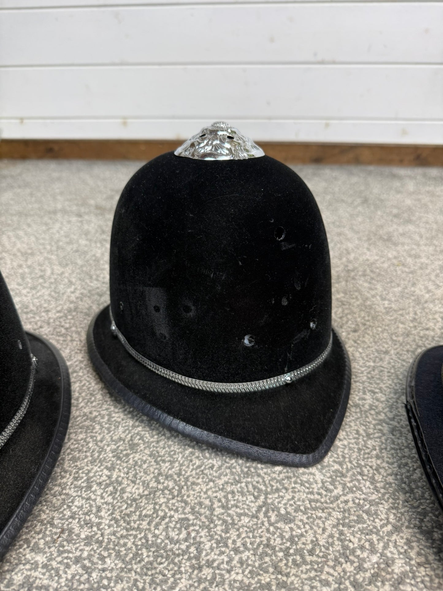 Ex Police Bobby Helmet Custodian Helmet Job Lot x4 Film Display Theatre