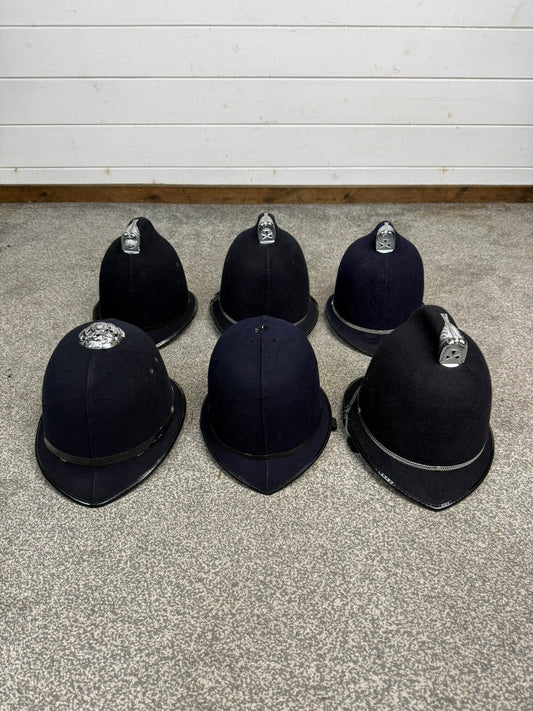 Ex Police Bobby Helmet Custodian Helmet Job Lot x6 Film Display Theatre