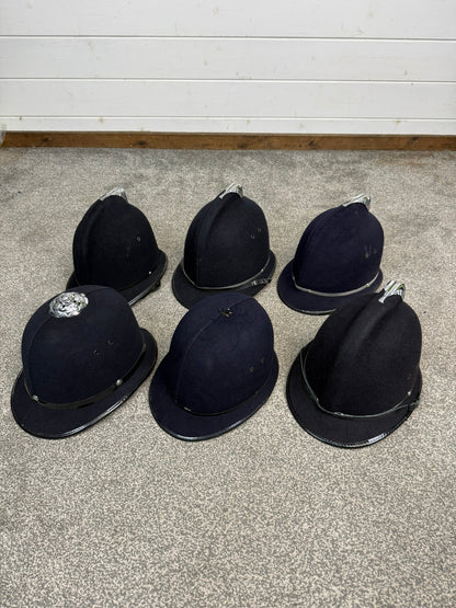 Ex Police Bobby Helmet Custodian Helmet Job Lot x6 Film Display Theatre