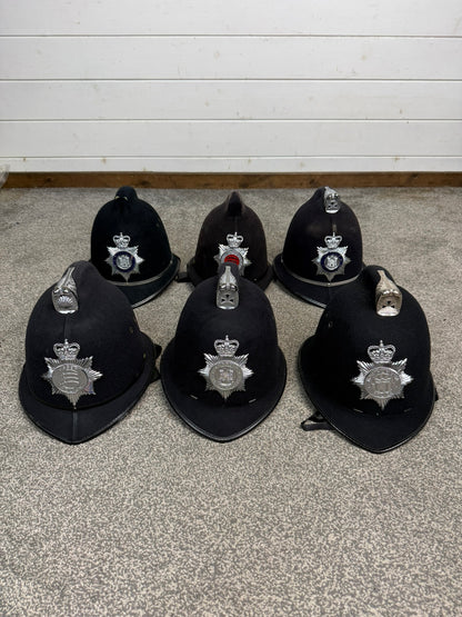 Ex Police Bobby Helmet Custodian Helmet Job Lot x6 Film Display Theatre