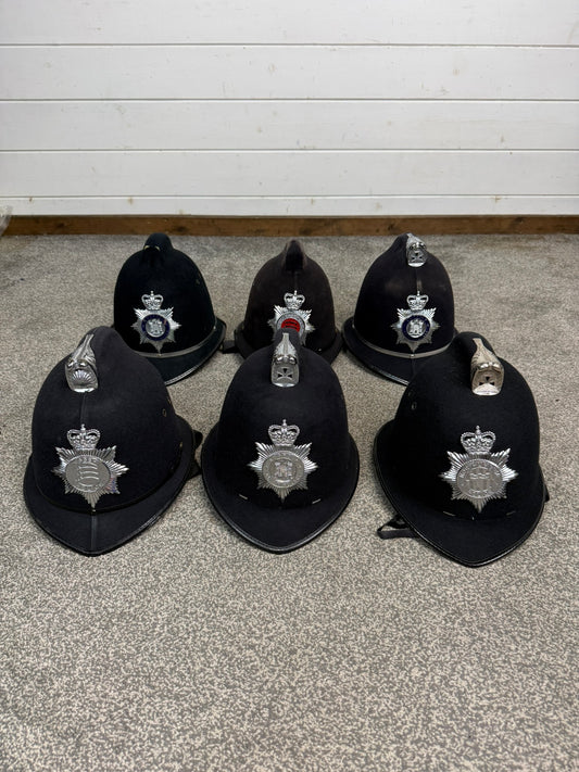 Ex Police Bobby Helmet Custodian Helmet Job Lot x6 Film Display Theatre