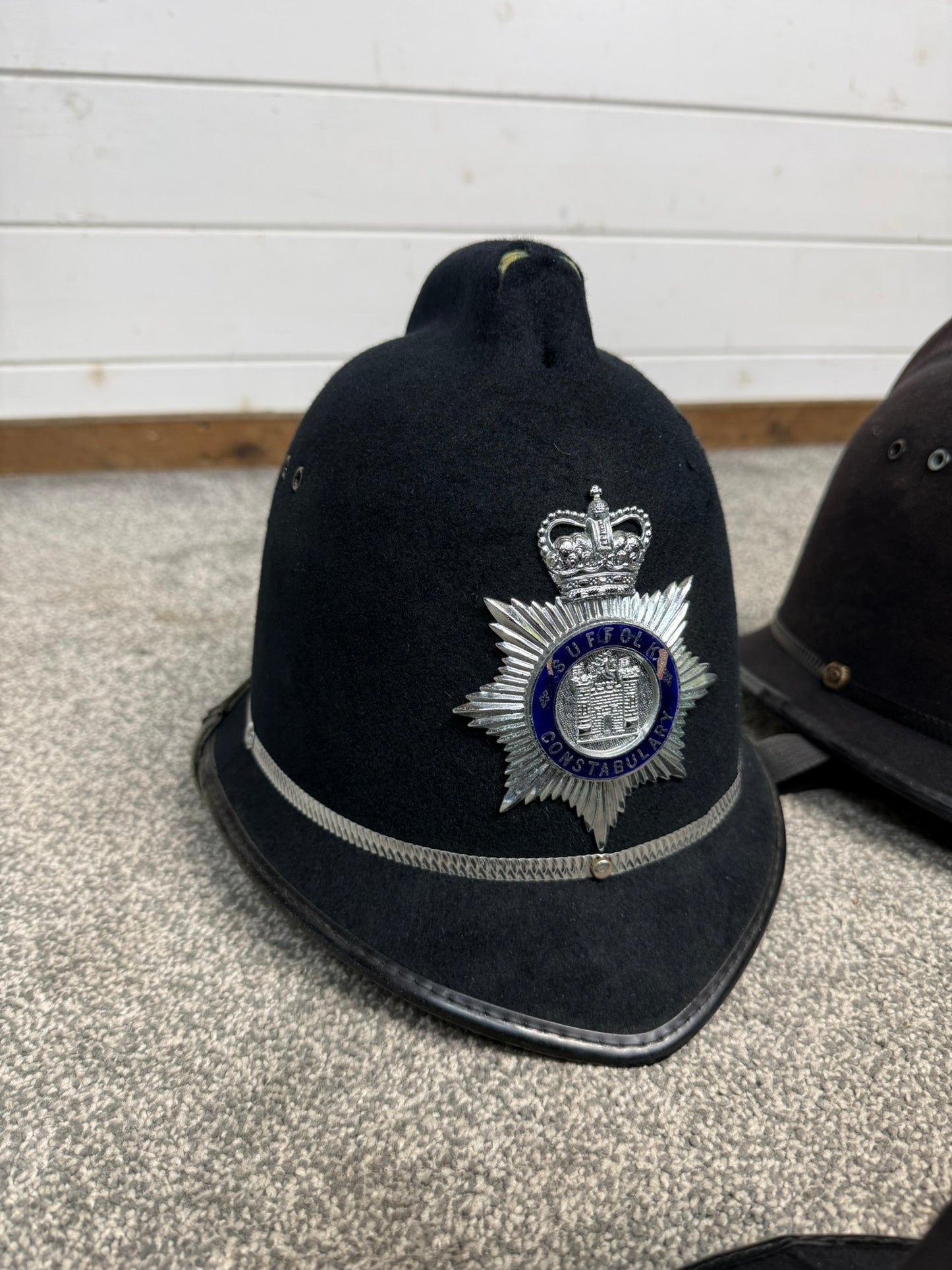 Ex Police Bobby Helmet Custodian Helmet Job Lot x6 Film Display Theatre