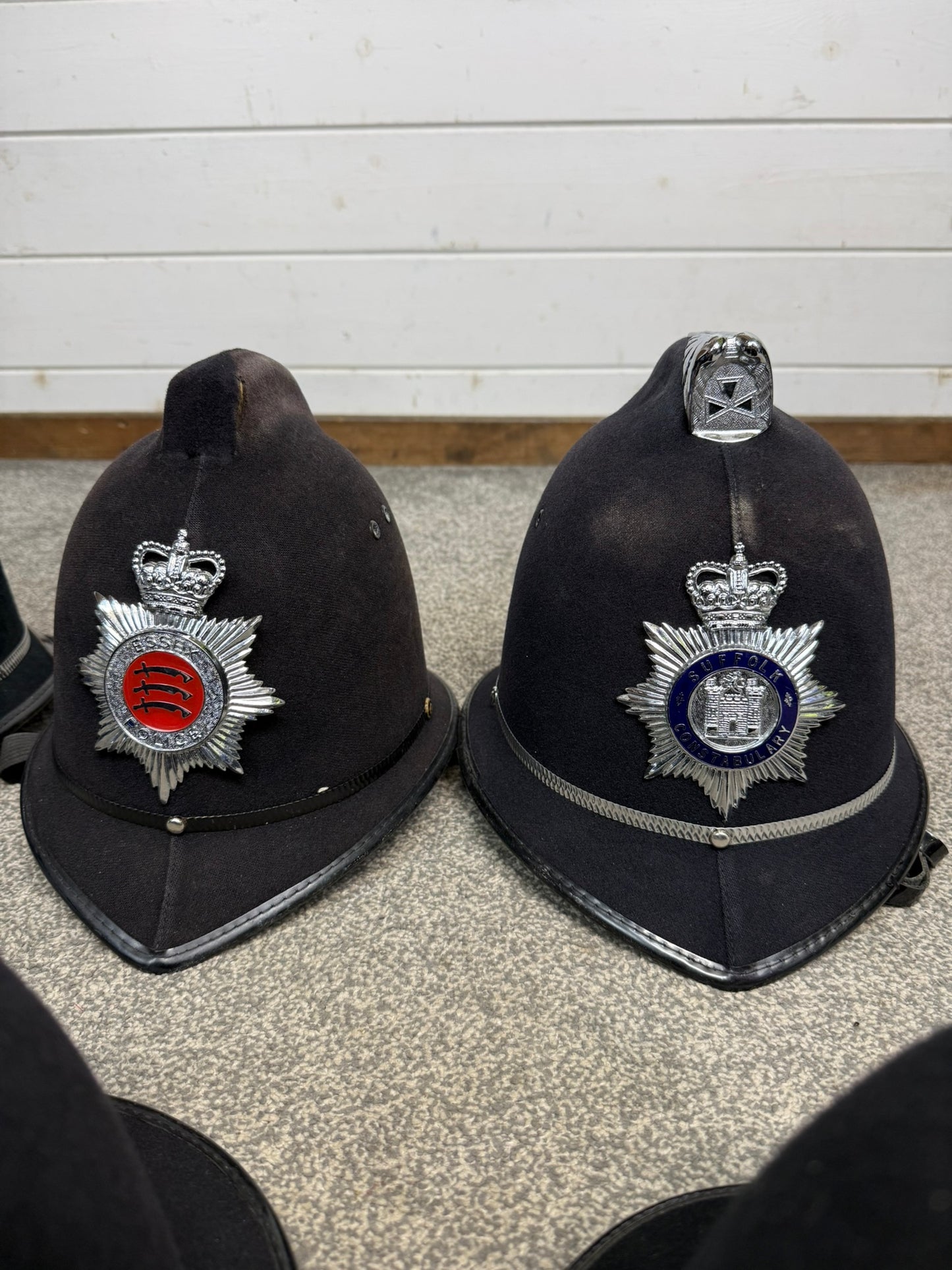 Ex Police Bobby Helmet Custodian Helmet Job Lot x6 Film Display Theatre