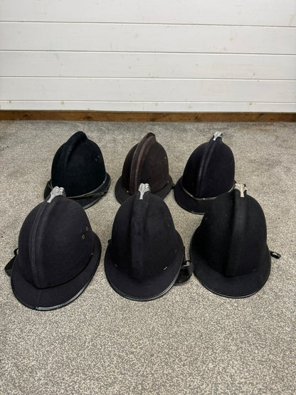 Ex Police Bobby Helmet Custodian Helmet Job Lot x6 Film Display Theatre