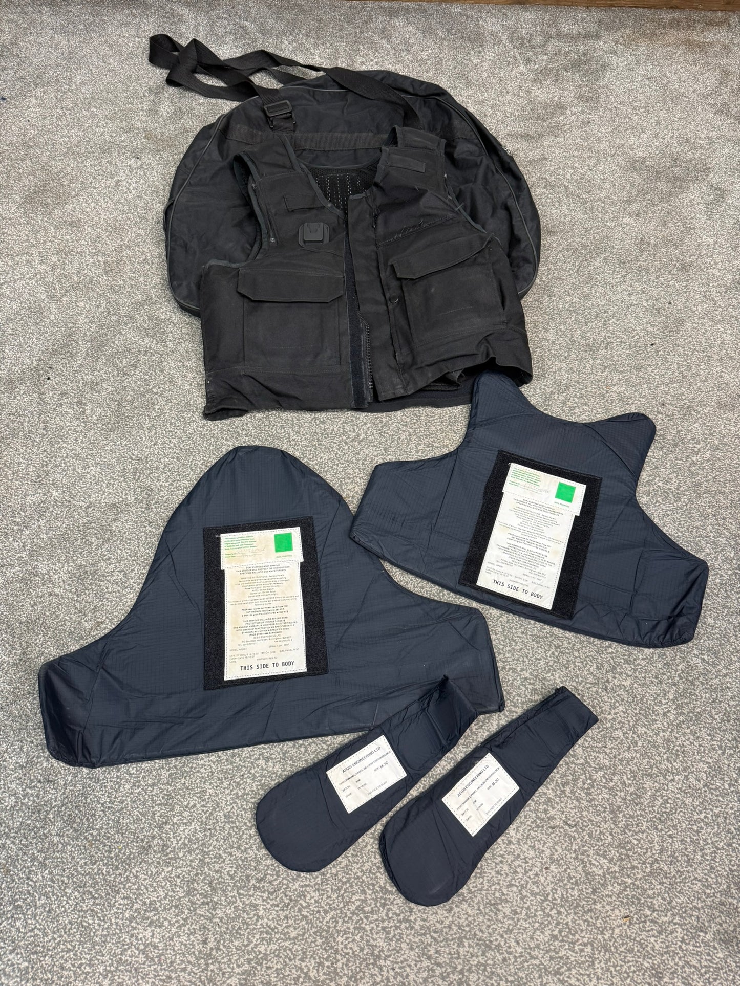 Ex Police Aegis Body Armour Vest MEDIUM Anti Stab & Ballistic HG1 & KR2