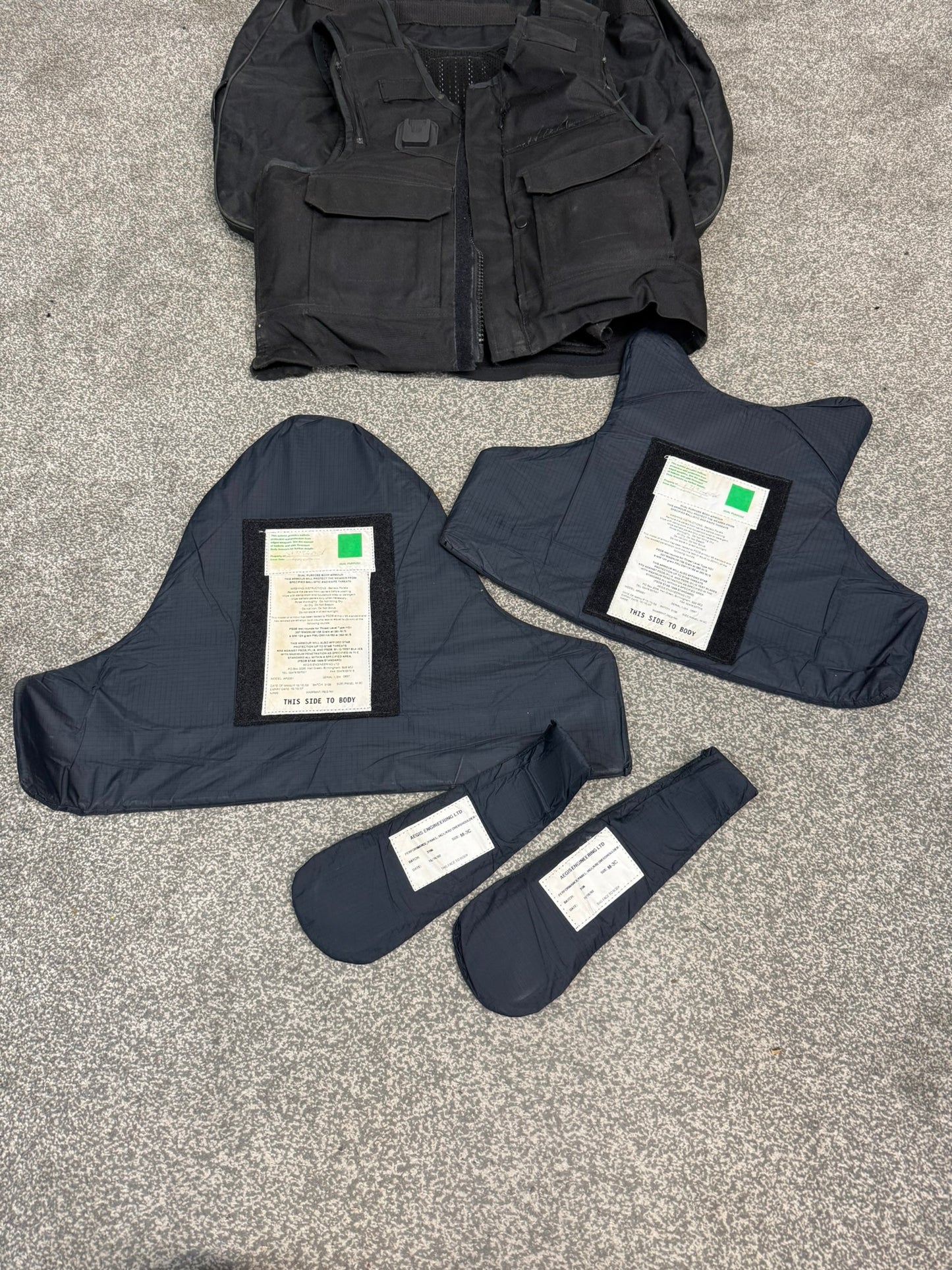 Ex Police Aegis Body Armour Vest MEDIUM Anti Stab & Ballistic HG1 & KR2