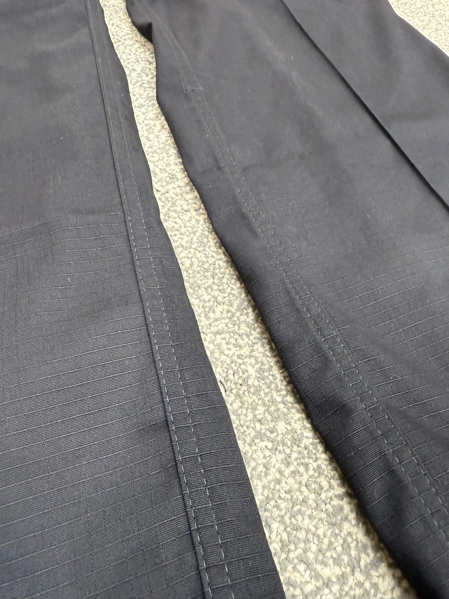 Men's Ripstop Black Cargo Trousers Ex Police Security Uniform