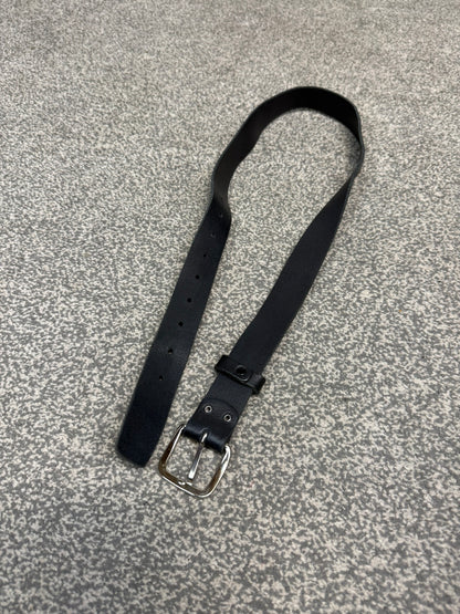 Ex Police Black Leather Uniform Trouser Belt 1" Airsoft Security